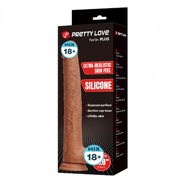 PRETTY LOVE - Torin Ultra-Realistic Silicone Dildo (L:37.5cm - D:5cm) PRETTY LOVE - Torin Ultra-Realistic Silicone Dildo (L:37.5cm - D:5cm)